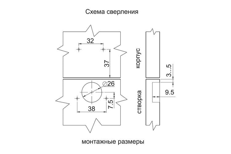 Накладна Завіса (міні) SLIDE-ON GIFF D=26 Н=0 нікель, Вид петлі: Накладна, изображение 3