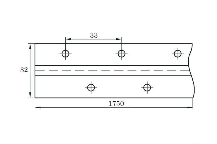 Петля рояльная золотая L=1750, изображение 3