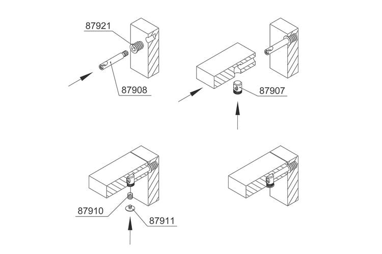 Корпус стяжки Housing, D=10, L=14, метал, (B005), изображение 4