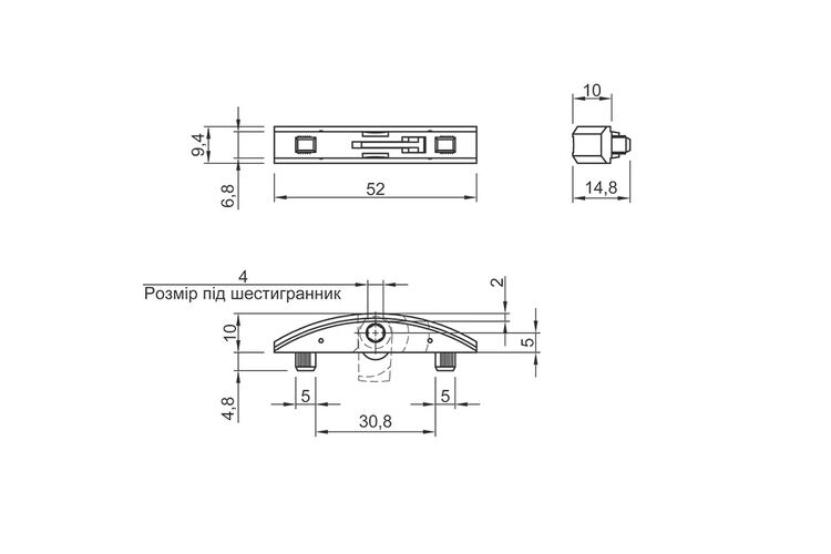 Комплект елементів стяжки Clamex P-10 (1 шт), Lamello, Глибина, мм: 10, изображение 6