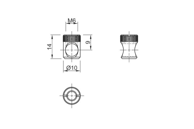 Корпус стяжки Housing, D=10, L=14, метал, (B005), изображение 5