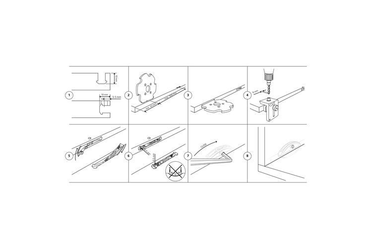 Комплект елементів стяжки Clamex P-10 (1 шт), Lamello, Глибина, мм: 10, изображение 9