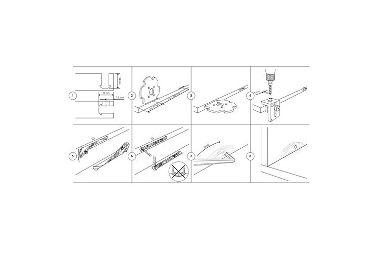 Комплект елементів стяжки Clamex P-14 (1 шт), Lamello, Глибина, мм: 14, изображение 14