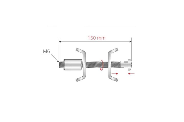 Стяжка столешницы Mesan 150 мм, Длина, мм: 150, изображение 3