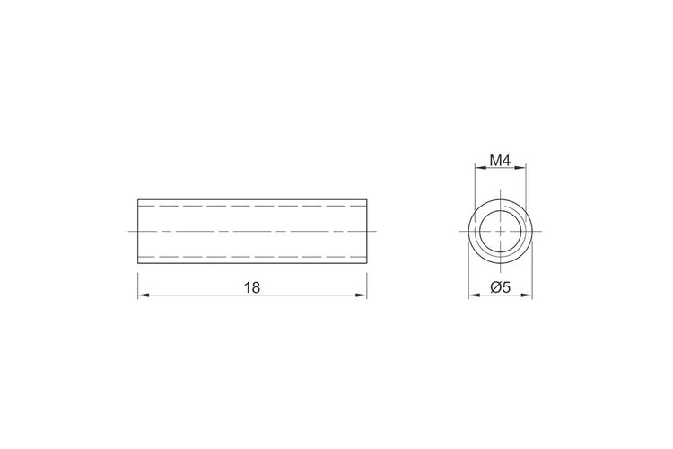 Втулка різьбова M4 L=18, сталь (100493901) Hettich, изображение 3