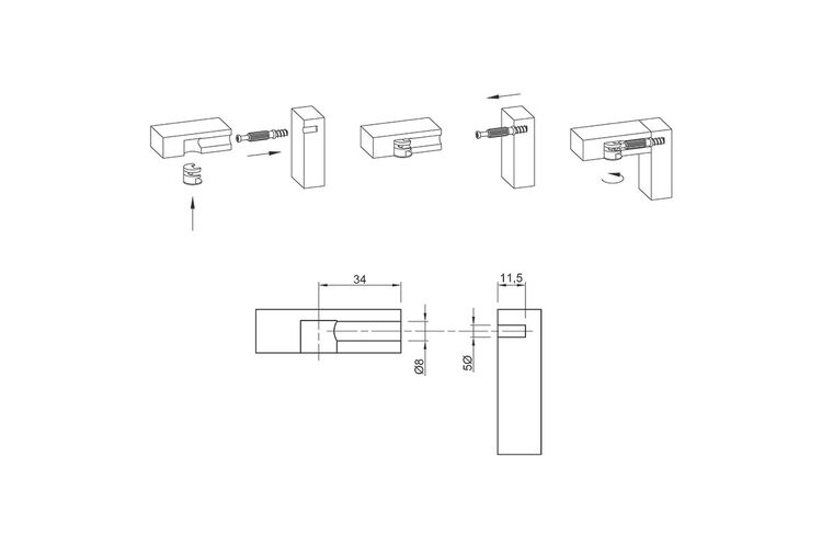 Дюбель вкручуваний Twister під Rastex DU232 (9047644) Hettich, изображение 3