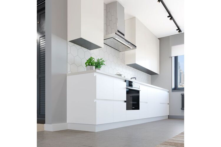 Профіль GOLA горизонтальний з пазом для LED Ferro Fiori, L=4100 мм, type L, Білий, Колір: Білий, изображение 6