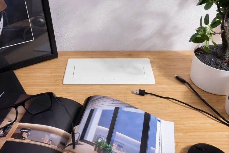 Удлинитель GTV врезной MULTISOFT 2 розетки SCHUKO USB А+С + RJ45 провод 1,5м с вилкой Белый, изображение 12