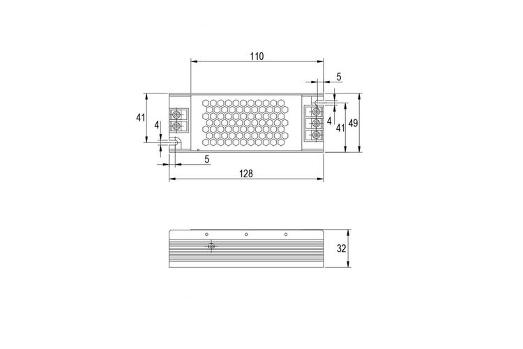Блок живлення для LED, 60W, 24V, IP20, метал. корпус, Потужність трансформатора: 60 Вт, Вихідна напруга: 24 V, изображение 3