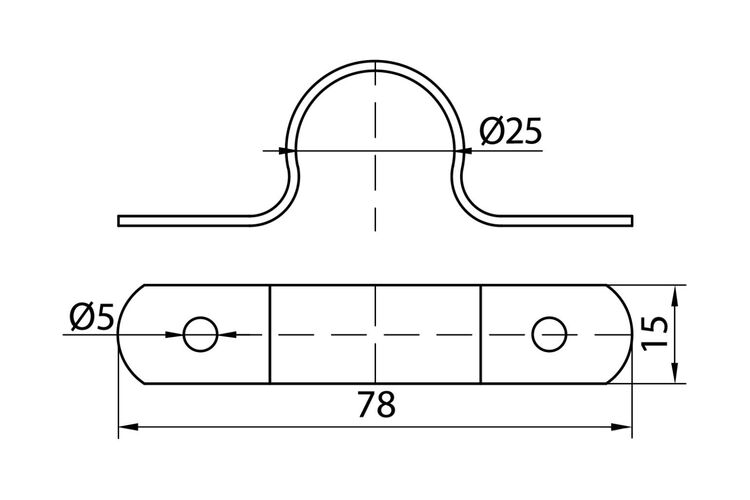 R-60/25 кріплення до плити ДСП для труби d-25мм ДС, изображение 3