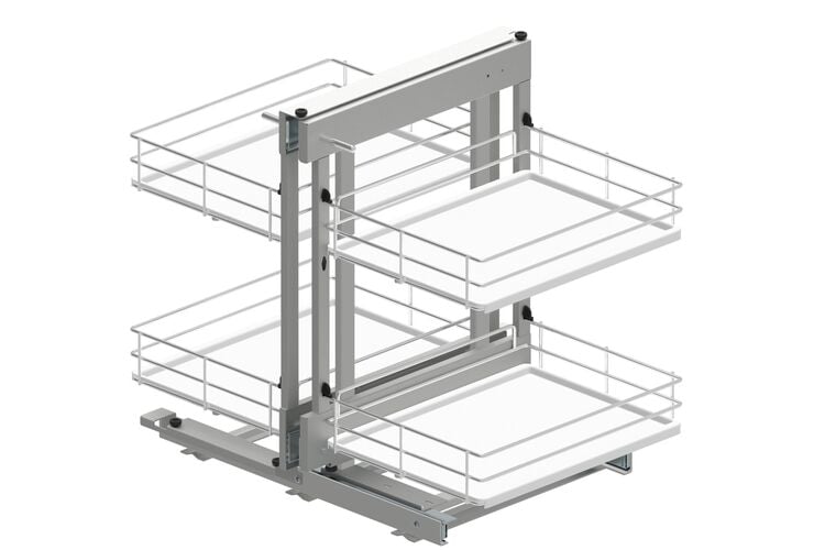 Магический угол Maxima Evo II Corner Comfort 800, левый, хром/белый, Сторона крепления: Левая, Наружный размер секции, мм: 800, Цвет: Белый, изображение 4