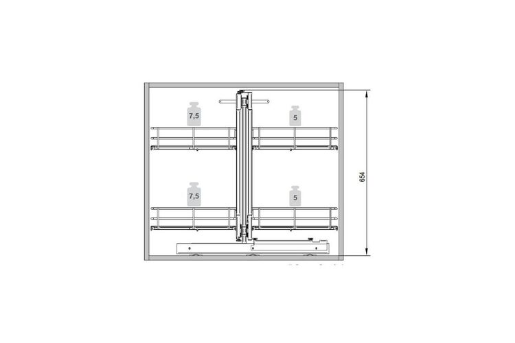 Магический угол Maxima PURO Corner Comfort 800, правый, черный матовый/дерево, Сторона крепления: Правая, Наружный размер секции, мм: 800, Цвет: Графит/дерево, изображение 3