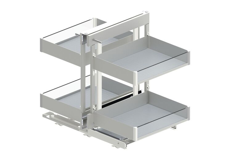 Магический угол MAXIMA PURO Corner Comfort 800, левый, металл белый/стекло, Сторона крепления: Левая, Наружный размер секции, мм: 800, Цвет: Белый/стекло, изображение 4