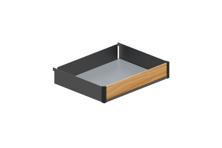 Магічний кут MAXIMA PURO Corner Comfort 1200, правий, метал чорний матовий/дерево, Сторона кріплення: Права, Зовнішній розмір секції, мм: 1200, Колір: Графіт/дерево, изображение 3