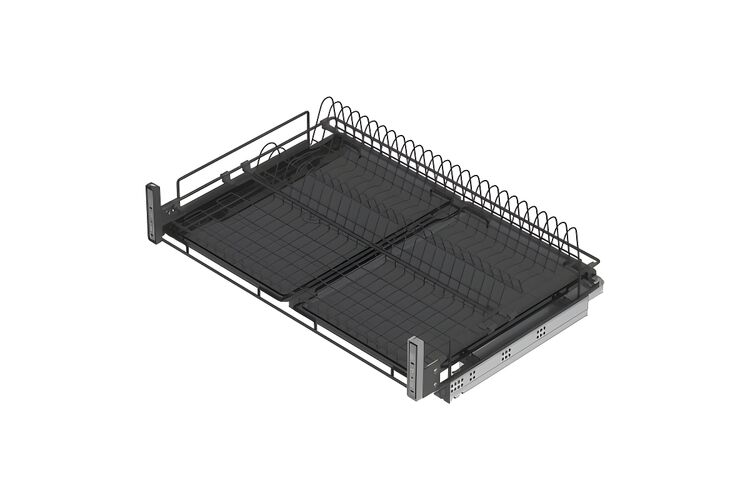 Сушка висувна 800 мм (760-780x520x185) на тандемах Blum, антрацит Starax, Колір: Антрацит, Ширина модуля, мм: 800, изображение 3