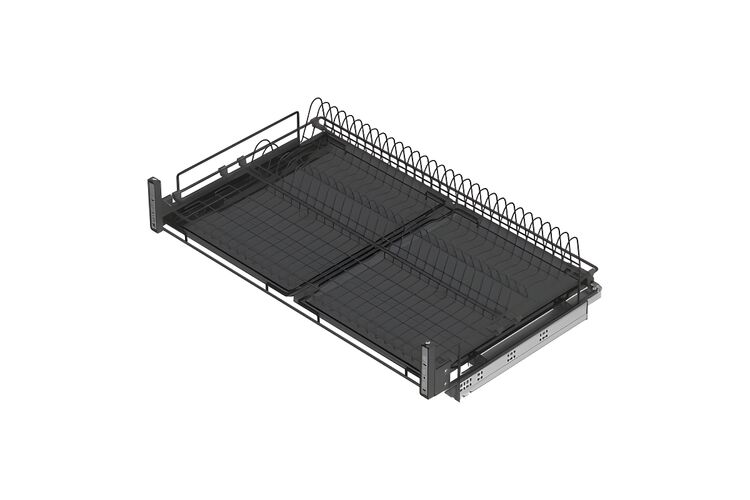 Сушка висувна 900 мм (860-880x520x185) на тандемах Blum, антрацит Starax, Колір: Антрацит, Ширина модуля, мм: 900, изображение 3