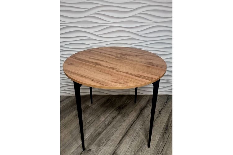 Стіл Dinat Round vero 900×900×740 мм, тахо/чорний, изображение 4