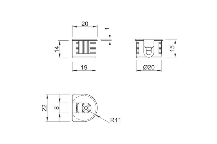 Стяжка VB 35/18, біла (9116944), Товщина плити: 18, Колір: Білий, изображение 3