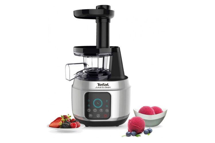 Tefal Соковитискач Juice&Clean шнековий 150Вт, чаша-0.8л, жмих-0.8л, пластик, сріблясто-чорний, изображение 16