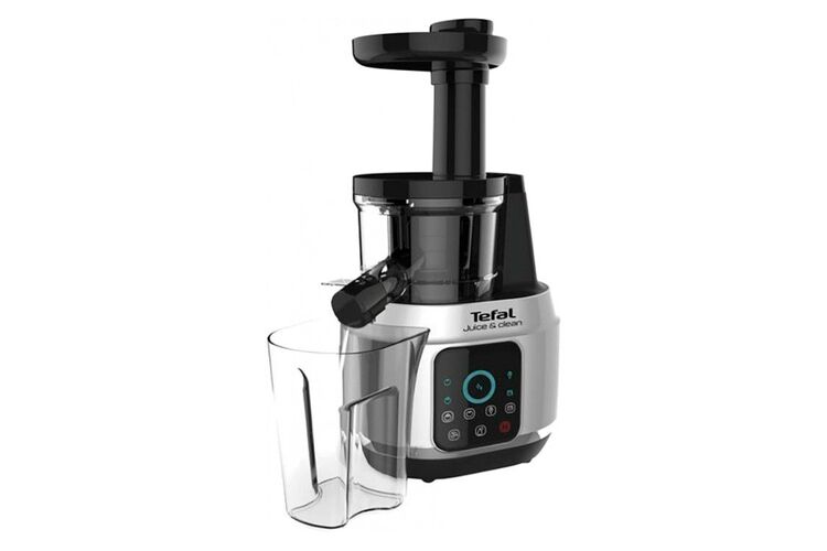 Tefal Соковитискач Juice&Clean шнековий 150Вт, чаша-0.8л, жмих-0.8л, пластик, сріблясто-чорний, изображение 3