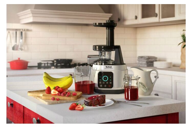 Tefal Соковитискач Juice&Clean шнековий 150Вт, чаша-0.8л, жмих-0.8л, пластик, сріблясто-чорний, изображение 11