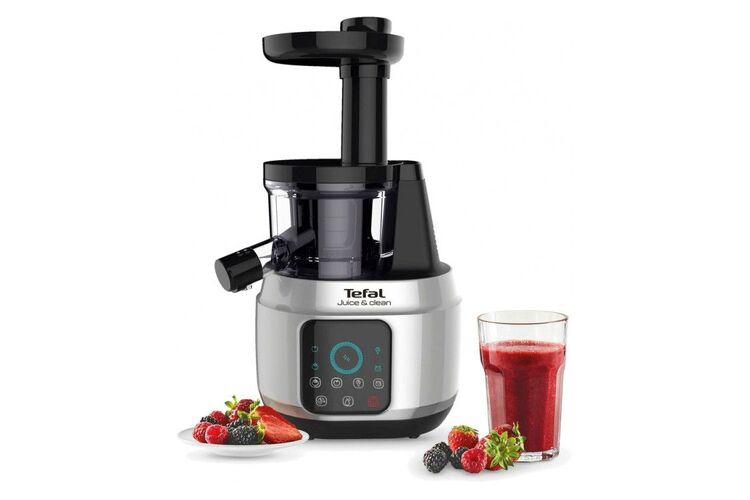 Tefal Соковитискач Juice&Clean шнековий 150Вт, чаша-0.8л, жмих-0.8л, пластик, сріблясто-чорний, изображение 6