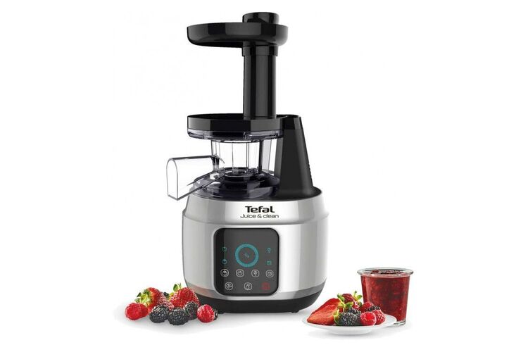Tefal Соковитискач Juice&Clean шнековий 150Вт, чаша-0.8л, жмих-0.8л, пластик, сріблясто-чорний, изображение 9