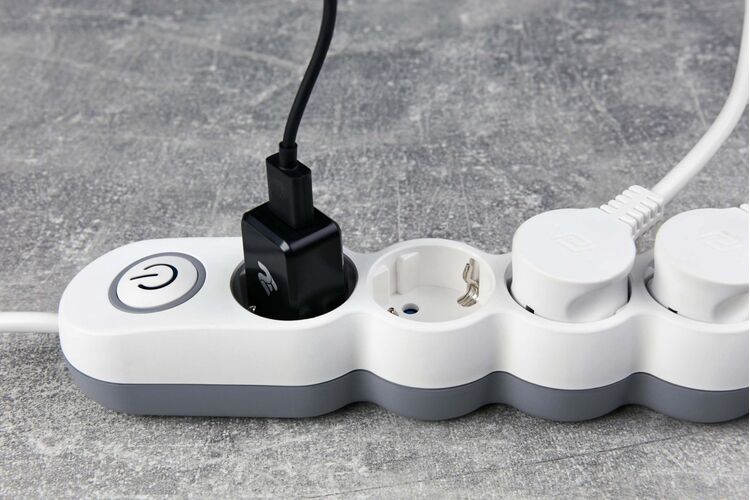 2E Мережевий подовжувач Plus 4XSchuko з вимикачем 3G1.0*3M, white, изображение 21
