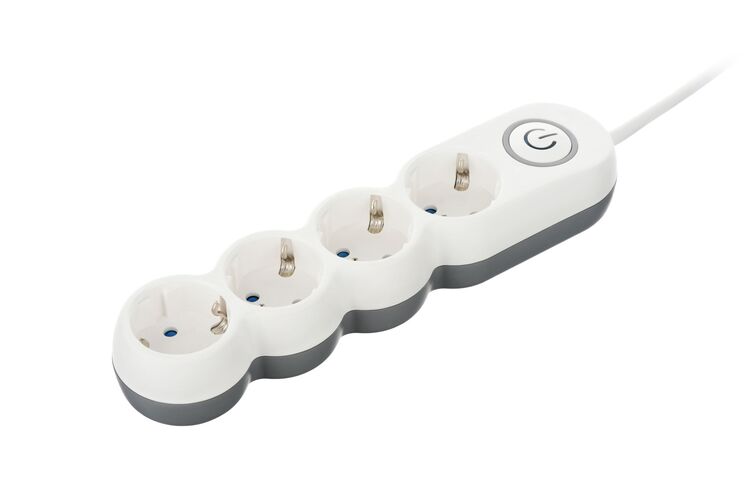 2E Мережевий подовжувач Plus 4XSchuko з вимикачем 3G1.0*3M, white, изображение 15