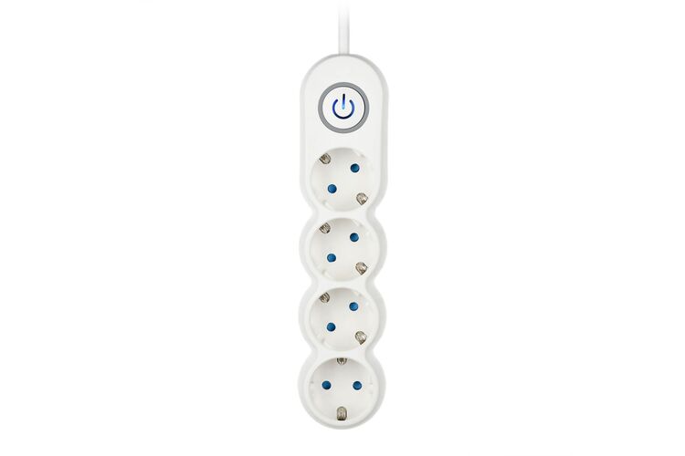 2E Мережевий подовжувач Plus 4XSchuko з вимикачем 3G1.0*3M, white, изображение 22