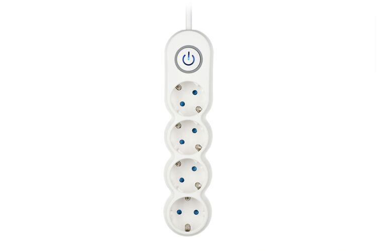 2E Мережевий подовжувач Plus 4XSchuko з вимикачем 3G1.0*3M, white, изображение 14
