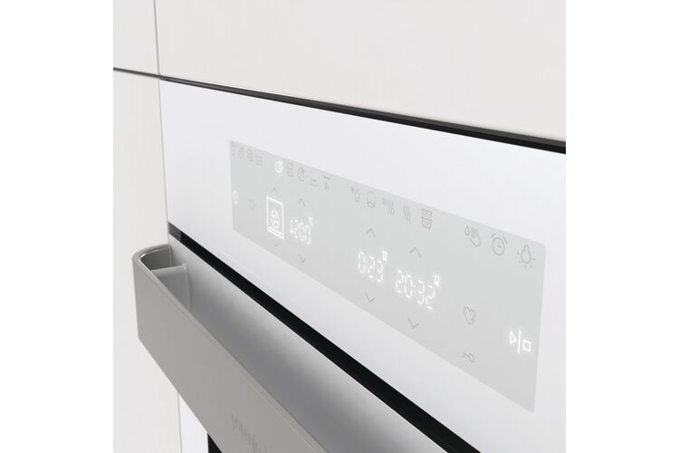 Духовка Gorenje BO758ORAW/71 л/белое стекло/ электр. програм./сенсорн.упр/гриль/телескоп.направл., изображение 3