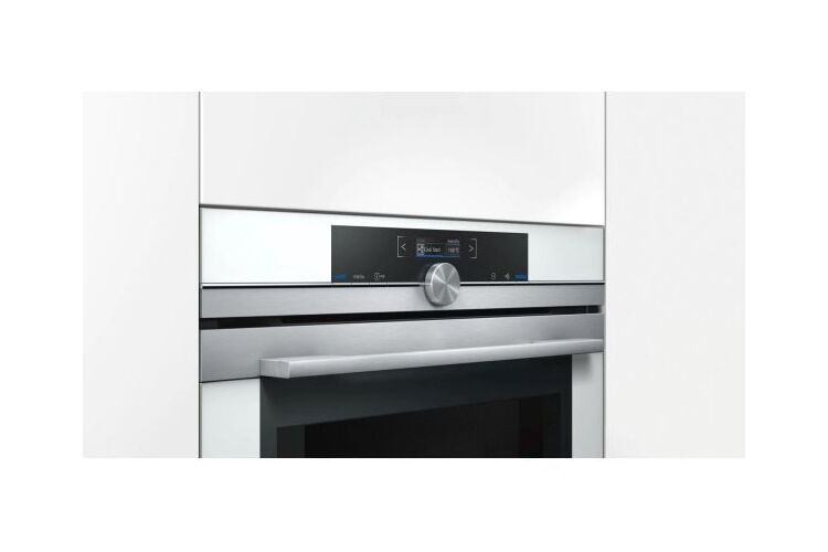 Духовой шкаф Siemens электрический компактный, 45л, A, дисплей, конвекция, ф-ция СВЧ, белый, изображение 3