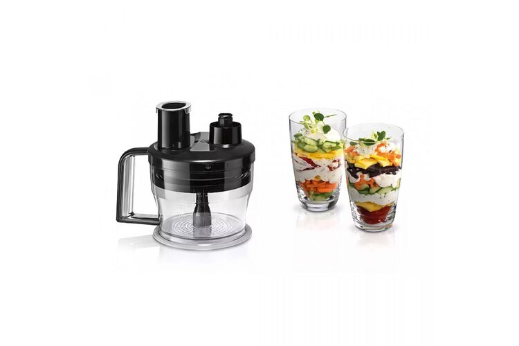 Блендер ручной Bosch MS8CM6190 - 1000Вт/1.25л/шинковка/измельчитель/венчик/черный, изображение 4