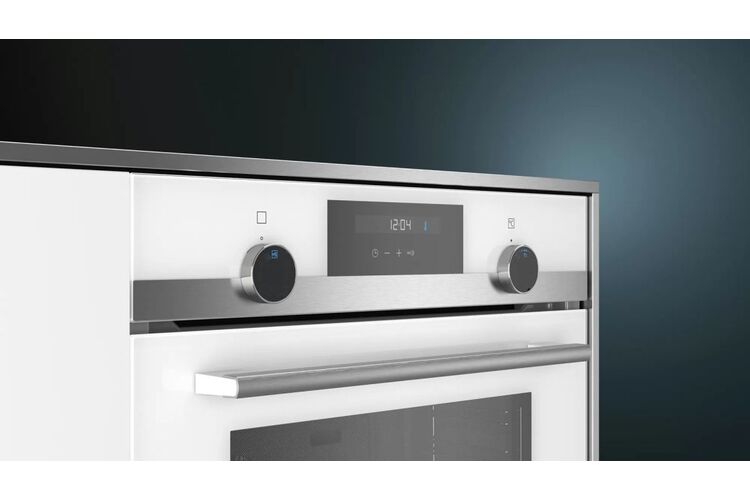 Духовой шкаф Siemens электрический, 66л, A, дисплей, конвекция, телескоп, белый, изображение 3