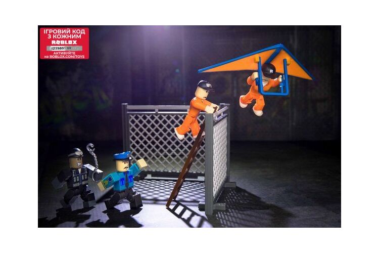 Игровой набор Roblox Environmental Set Jailbreak:Great Escape W5, 4 фигурки и аксессуары, изображение 4
