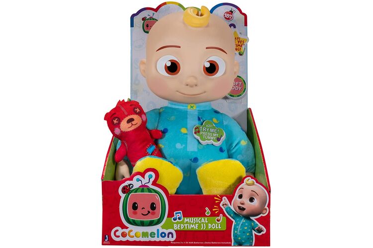 Мягкая игрушка CoComelon Roto Plush Bedtime JJ Doll Джей Джей со звуком, изображение 3