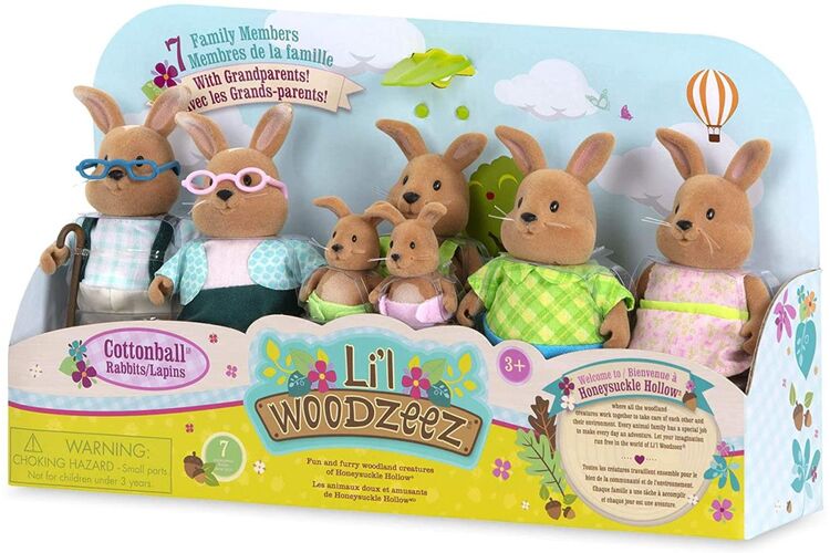Набор фигурок Li`l Woodzeez Большая Семья Кроликов 7ед., изображение 4