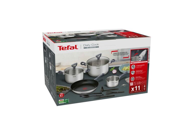 Tefal Набір посуду Daily Cook, 11 предметів, нерж. сталь, изображение 19