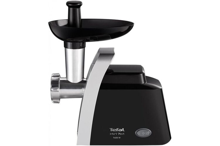 Tefal М'ясорубка HV1 7in1, 1400Вт, 1.7кг/хв, 2 решітки, насадка для ковбас, томатів, 3 терки, пластик, чорний, изображение 4