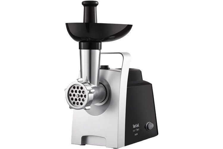 Tefal М'ясорубка HV1 7in1, 1400Вт, 1.7кг/хв, 2 решітки, насадка для ковбас, томатів, 3 терки, пластик, чорний, изображение 3