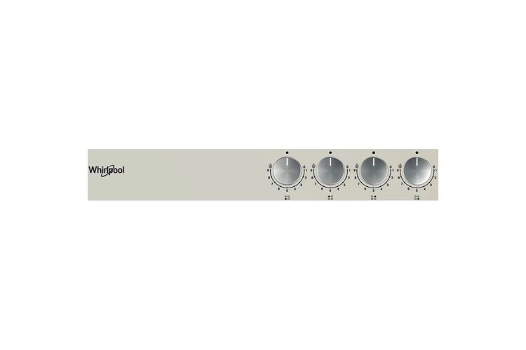 Whirlpool Варильна поверхня газова, 60см, чавун, конфорка з подвійним рядом полум'я, бежевий, изображение 4