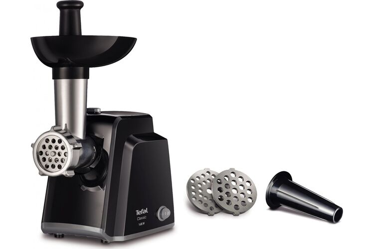 Tefal М'ясорубка Classic, 1400Вт, 1.7кг/хв, 2 решітки, насадка для ковбас, пластик, чорний, изображение 3