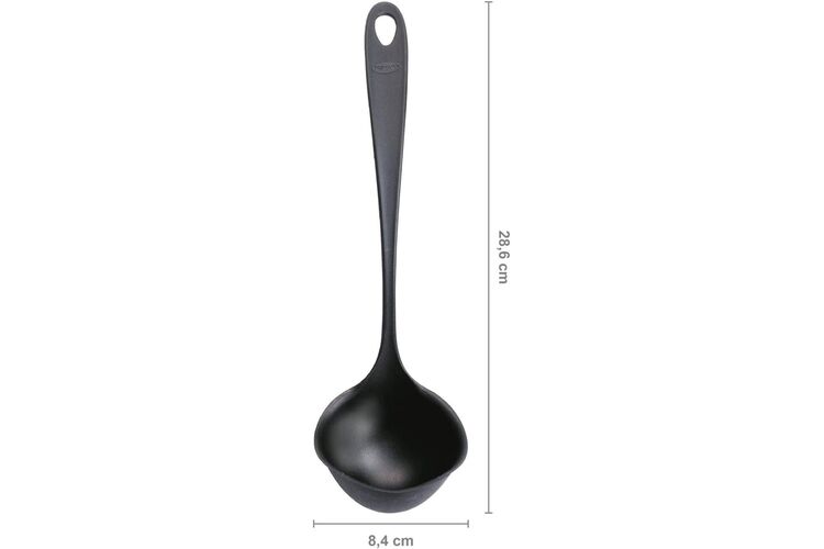 Fiskars Половник Essential, 28см, пластик, черный, изображение 4