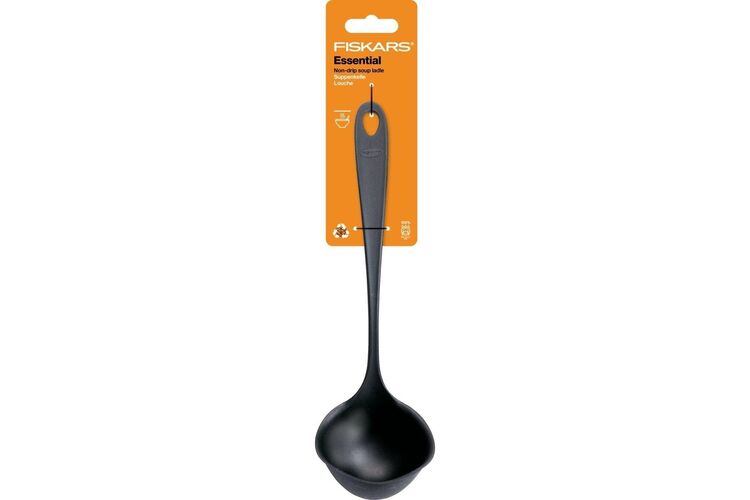 Fiskars Половник Essential, 28см, пластик, черный, изображение 5