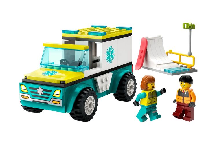 LEGO Конструктор City Карета скорой помощи и сноубордист, изображение 3
