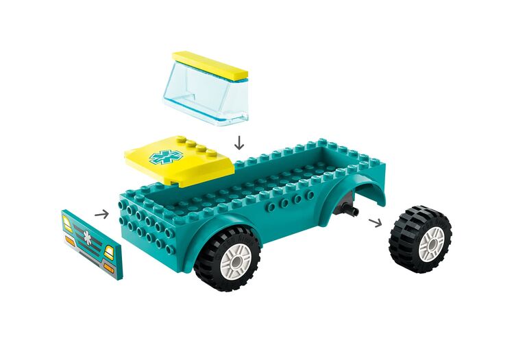 LEGO Конструктор City Карета скорой помощи и сноубордист, изображение 5