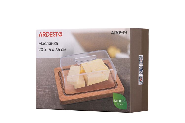 ARDESTO Маслянка Midori, 20х15х7.5см, бамбук, пластик, изображение 4