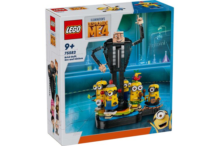 Конструктор LEGO Despicable Me 4 Ґру и миньйоны с кубиков, изображение 11