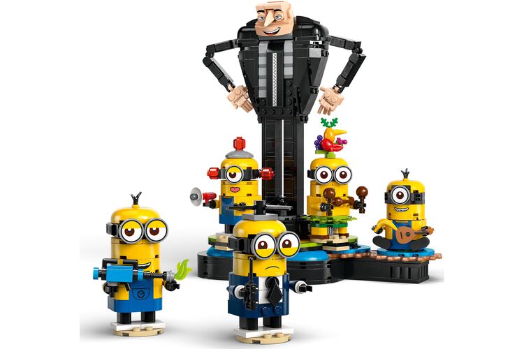 Конструктор LEGO Despicable Me 4 Ґру и миньйоны с кубиков, изображение 7